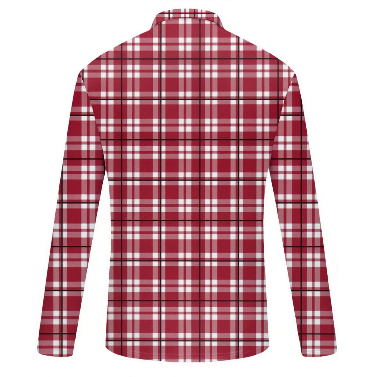 Alabama Tartan plaid Women's Quarter Zip Sport Shirt With  Long Sleeve