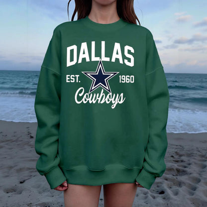 Dallas Cowboys Drop Shoulder Crew Neck Sweatshirt