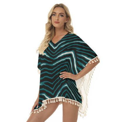 Philadelphia Football Game Day All-Over Print Women's Square Fringed Shawl