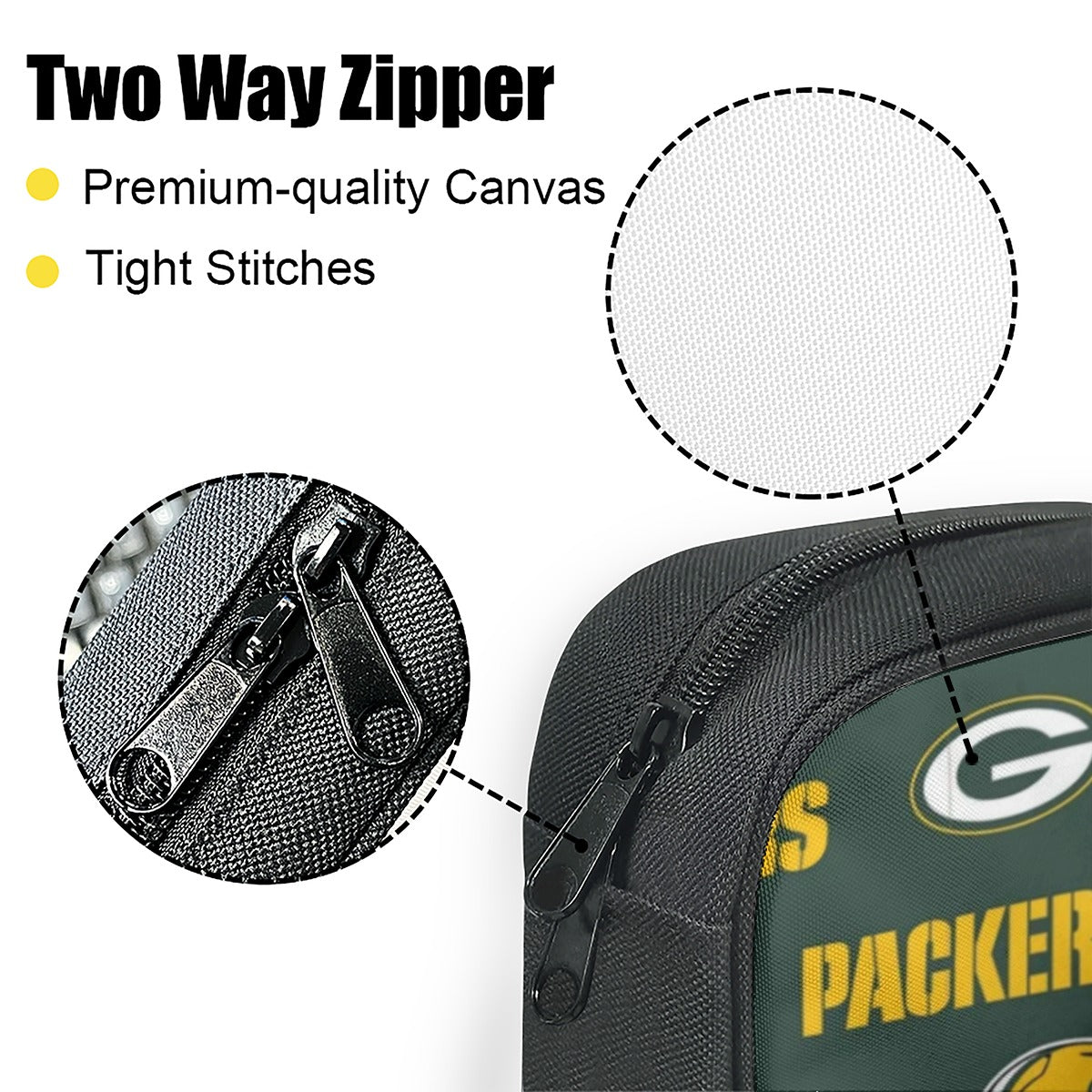 Green Bay Football Game Day Simple Canvas Storage Bag Single Printing