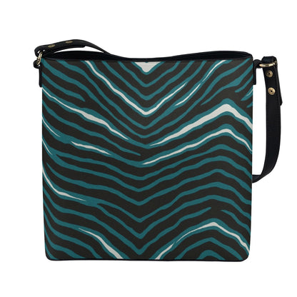 Philadelphia Football Game Day Minimalist Square Crossbody Bucket Bag