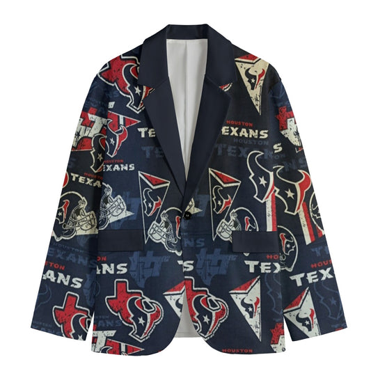 Houston Texans Suit Flat Lapel Collar Blazer