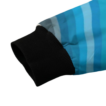 Spray Paint Drips Gradient Rainbow Strips Fleece Bomber Jacket – Colorful Streetwear Fashion