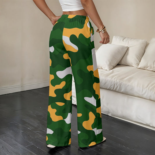 Green Bay Football Game Day All-Over Print Women’s Straight-Leg Casual Pants