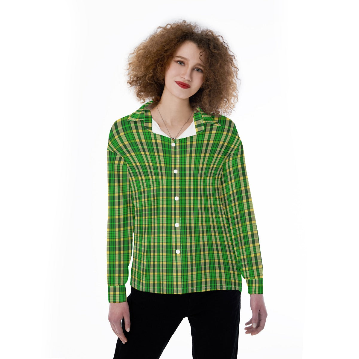 Oregon Tartan Plaid Ducks Women's Satin Shirt