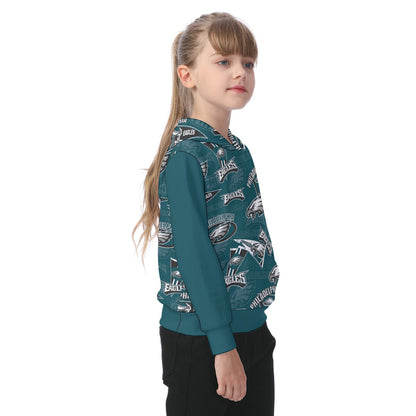 Philadelphia Football Game Day All-Over Print Oversized Kid's Hoodie