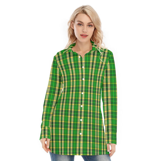 Oregon Tartan Plaid Ducks Women's Long Shirt
