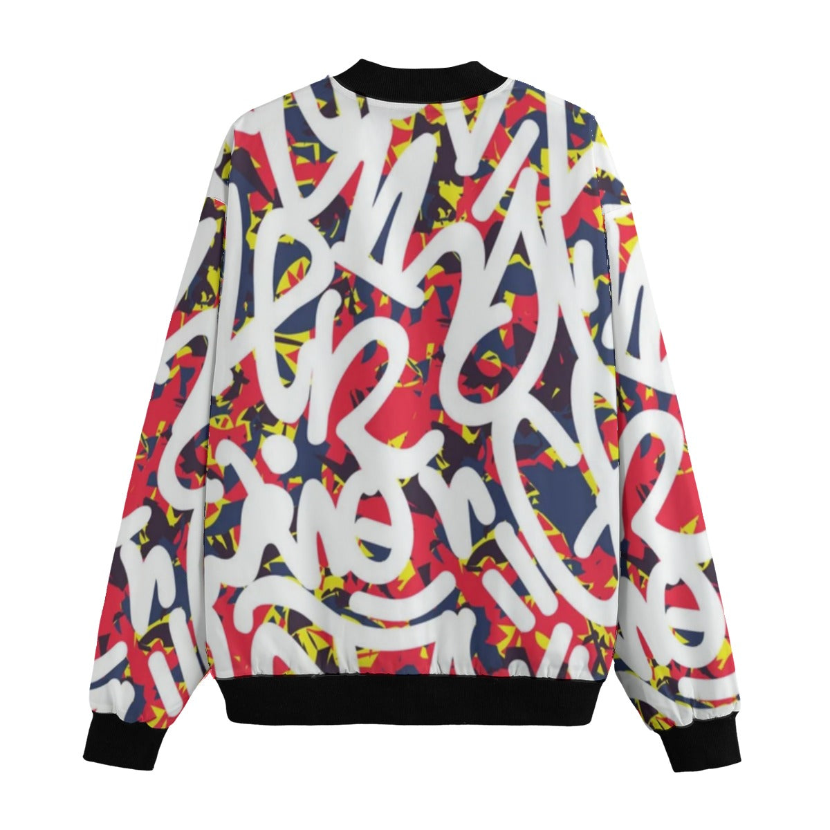 Wildstyle Graffiti Urban Illustration Tags Fleece Bomber Jacket