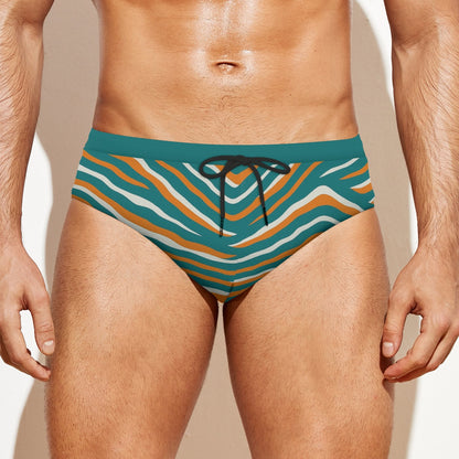 Miami Football Game Day All-over print Men'S Drawstring Swim Briefs