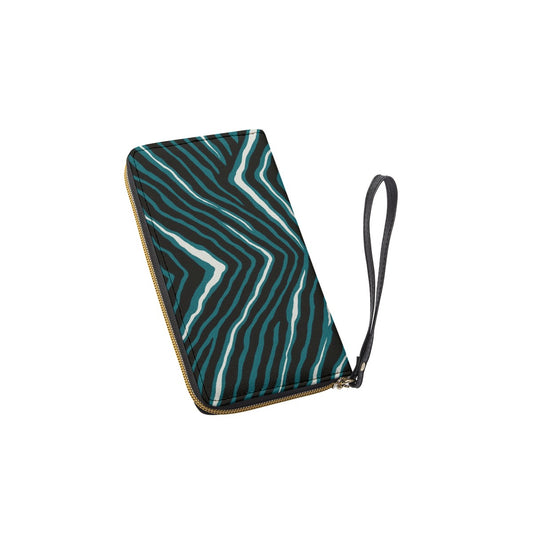 Philadelphia Football Game Day Long Wallet With Black Hand Strap