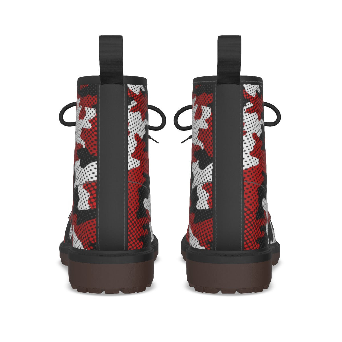 Urban Legend Cincinnati Red and Black Camo Martin Short Boots – Fierce Bearcats-Inspired Streetwear