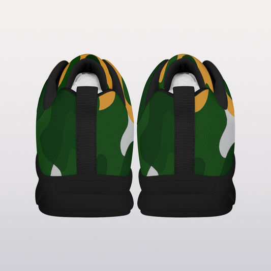 Green Bay Football Game Day All-Over Print Men's Sports Shoes With Black Sole