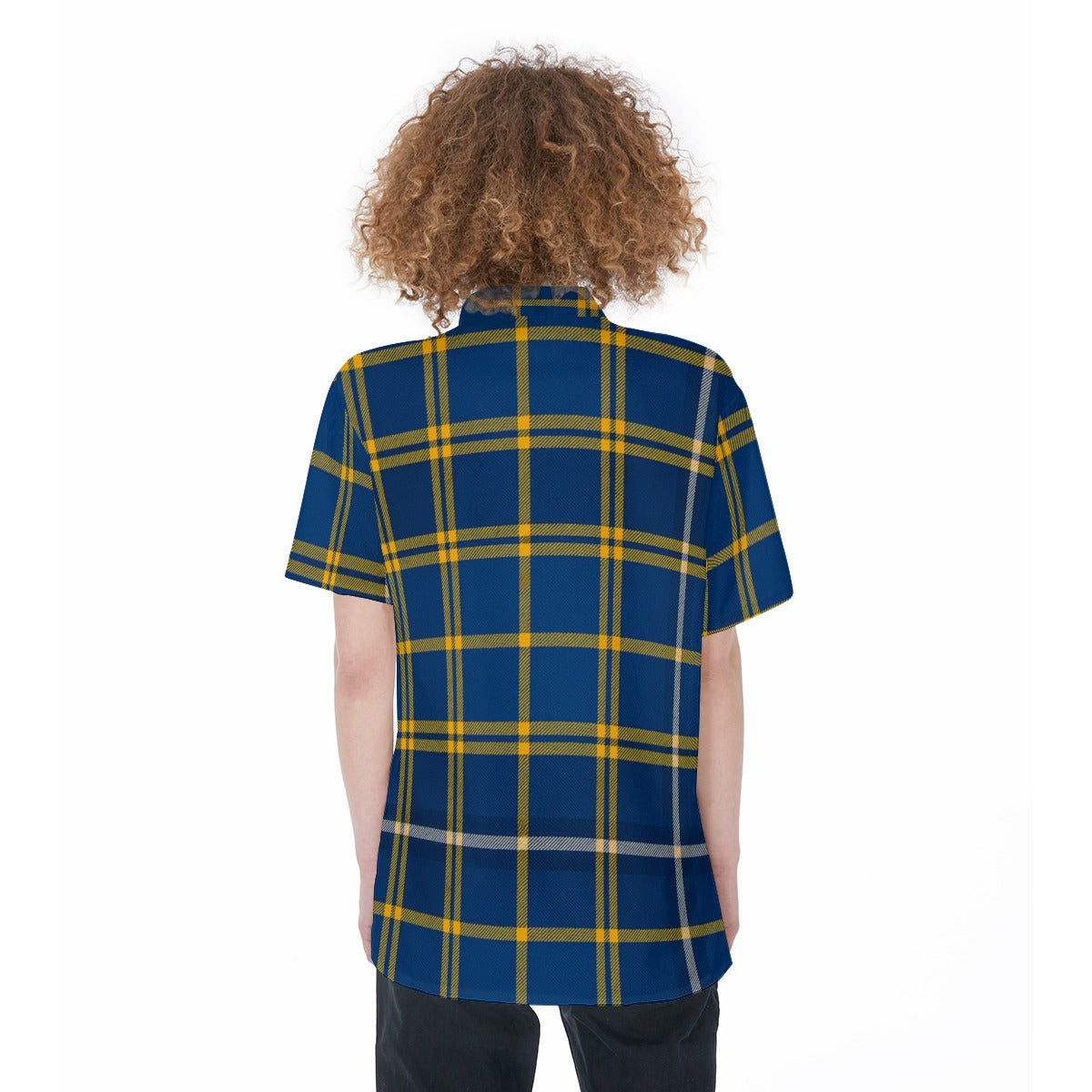 California Los Angeles UCLA Bruins Tartan Plaid Women's Short Sleeve Shirt With Pocket