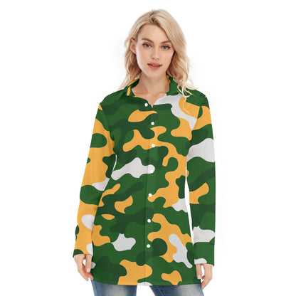 Green Bay Football Game Day All-Over Print Women's Long Shirt