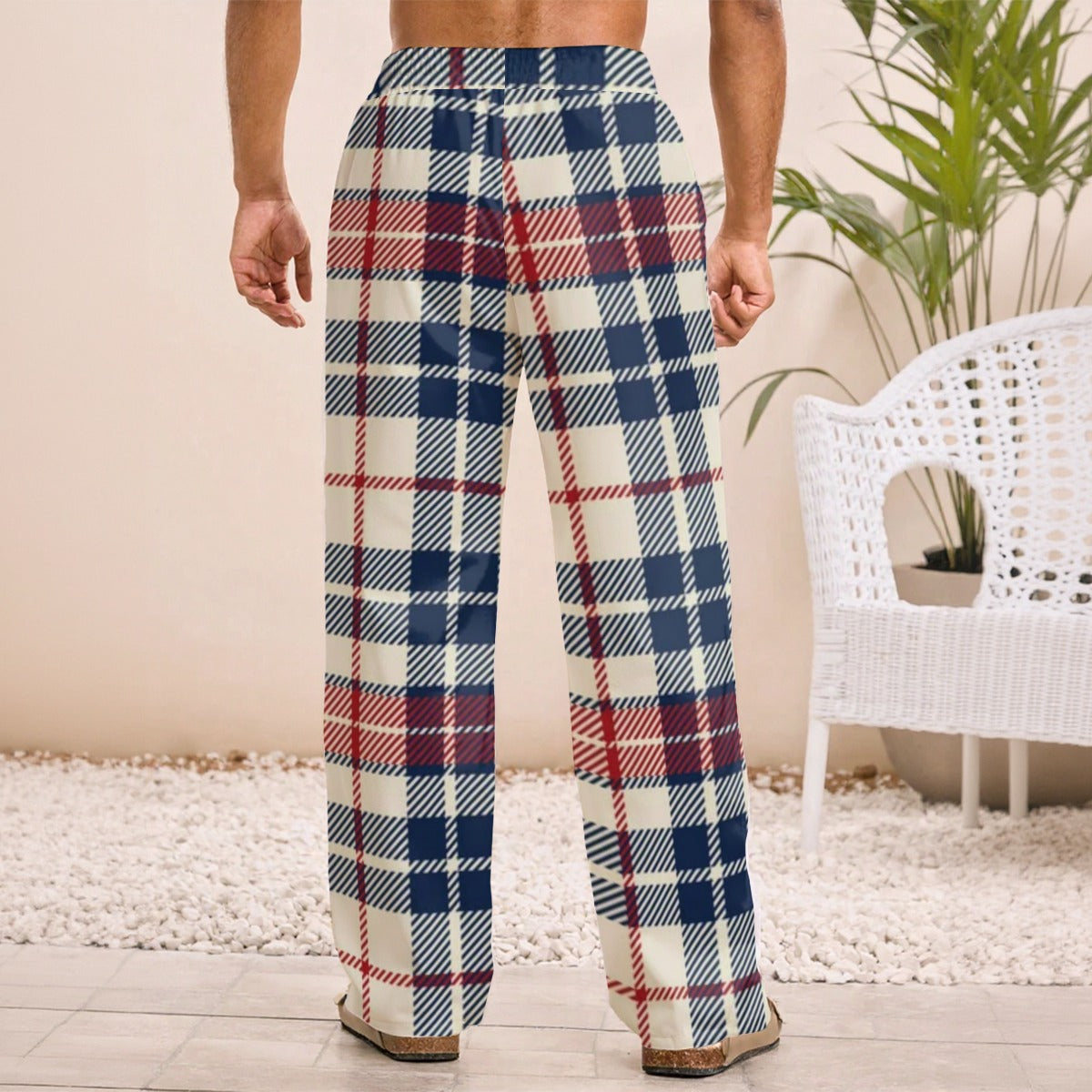Tartan Plaid Men's Straight pants