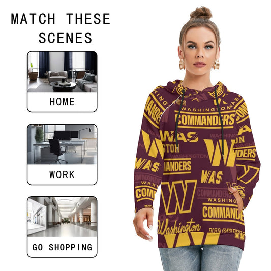 Washington Commanders Women's Hoodie With Double Hood