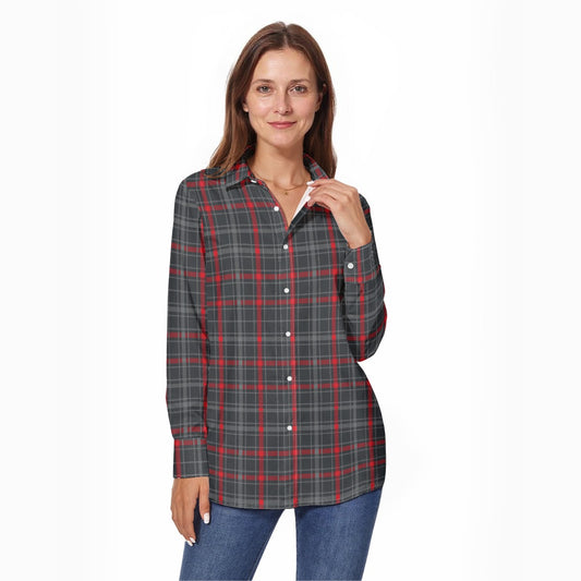 New Mexico Tartan Plaid Lobos Women's Long Sleeve Shirt