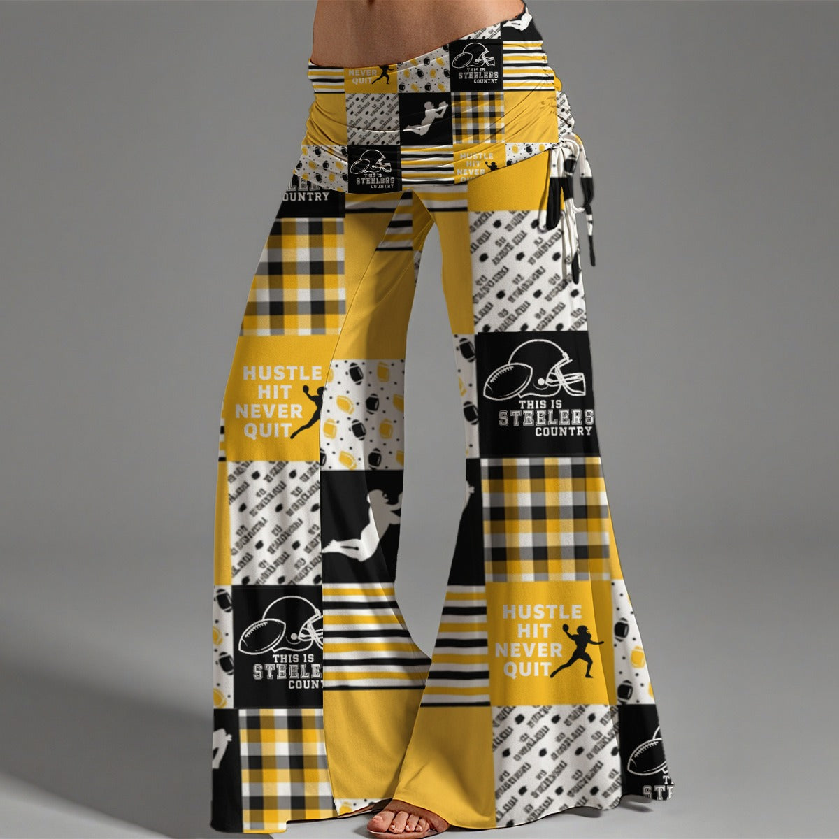 All-Over Print Women's High Waist Wide Leg Pants