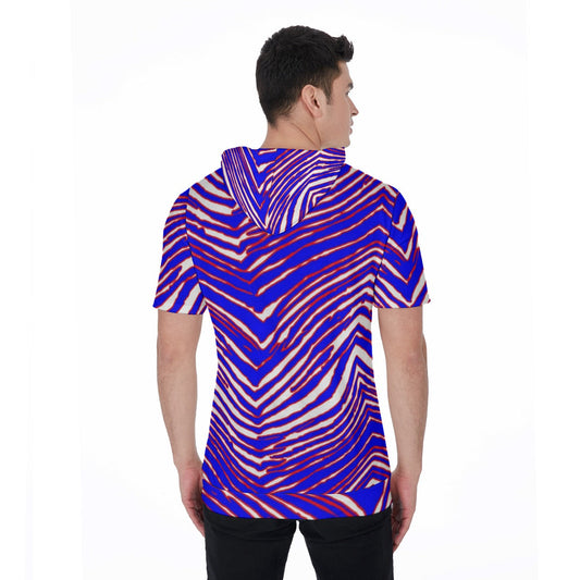 Buffalo Bills Zubaz Men's Short Sleeve Hoodie T-Shirt