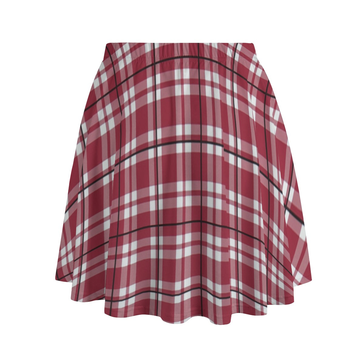 Alabama - Crimson Tide Tartan plaid  Women's Bazyrey Skirts With pocket