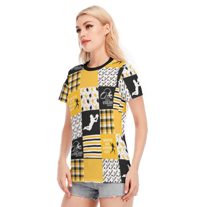 All-Over Print Women's Round Neck T-Shirt | 190GSM Cotton