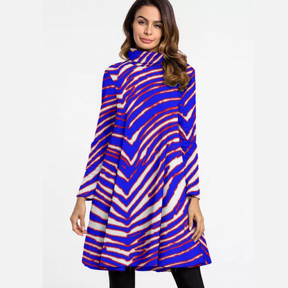 Buffalo Bills Zubaz Women's High Neck Dress With Long Sleeve