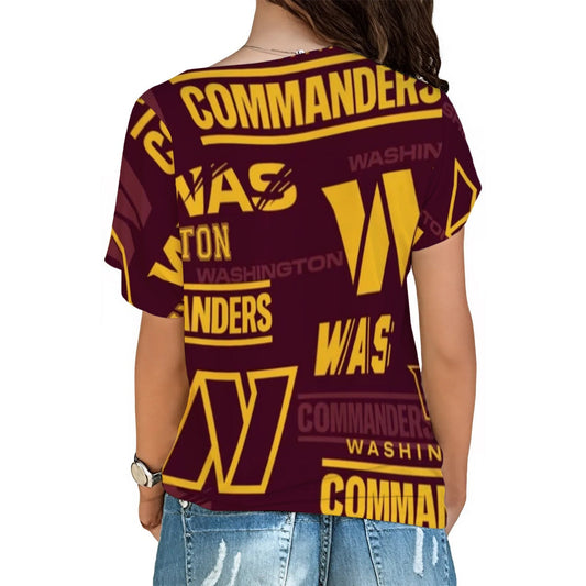 Washington Commanders Women's T-shirt With Elastic Band