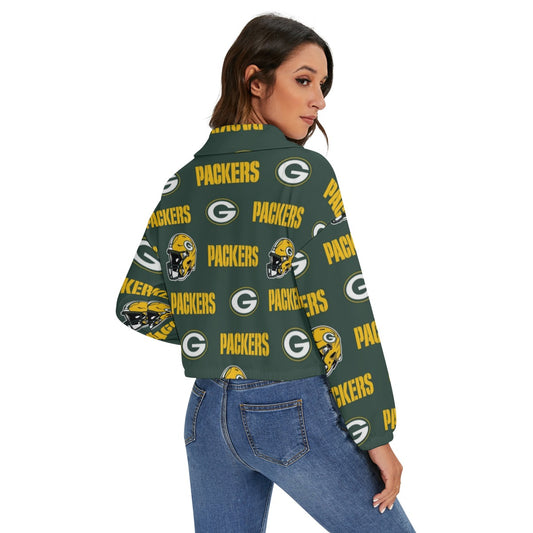 Green Bay Football Game Day All-Over Print Women's Zip Jacket