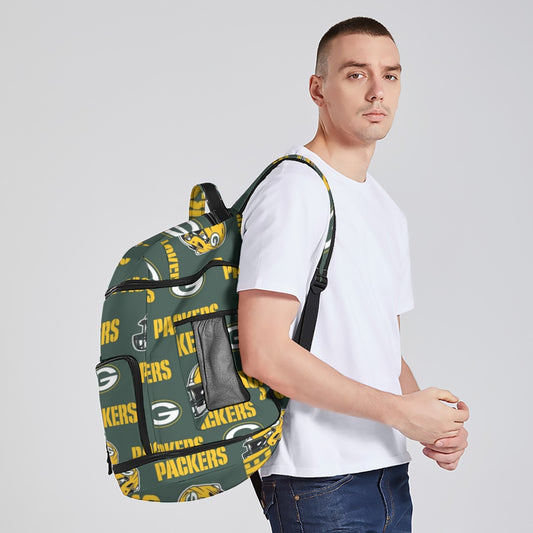 Green Bay Football Game Day All-Over Print Multifunctional Backpack