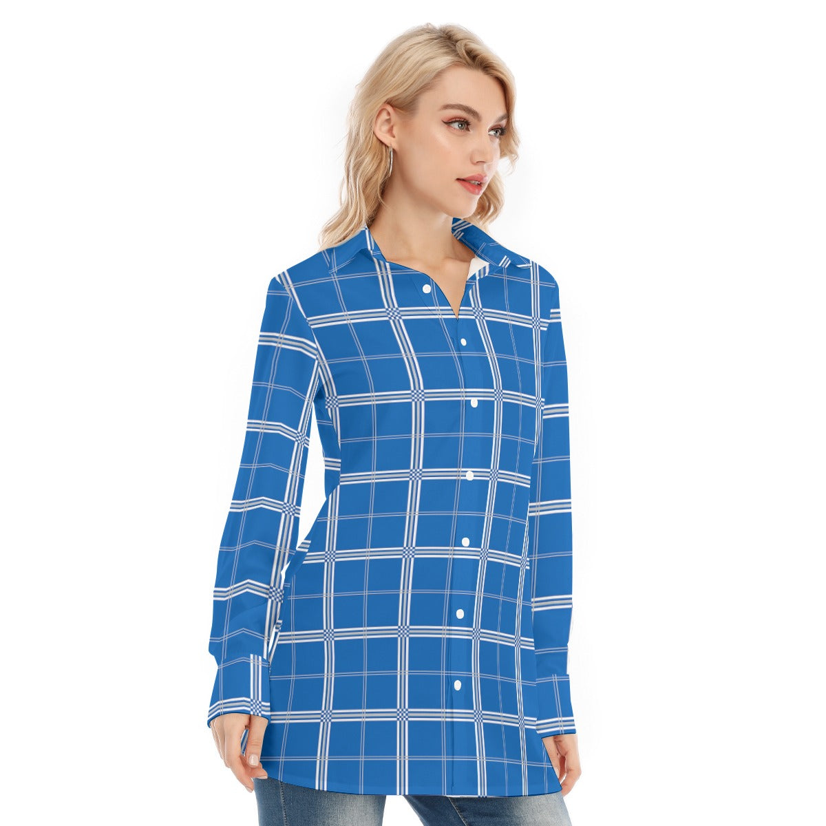 Kentucky Tartan Plaid Wildcats Women's Long Shirt