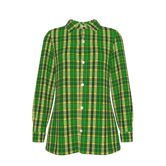 Oregon Tartan Plaid Ducks Women's Elastic-Back Shirt