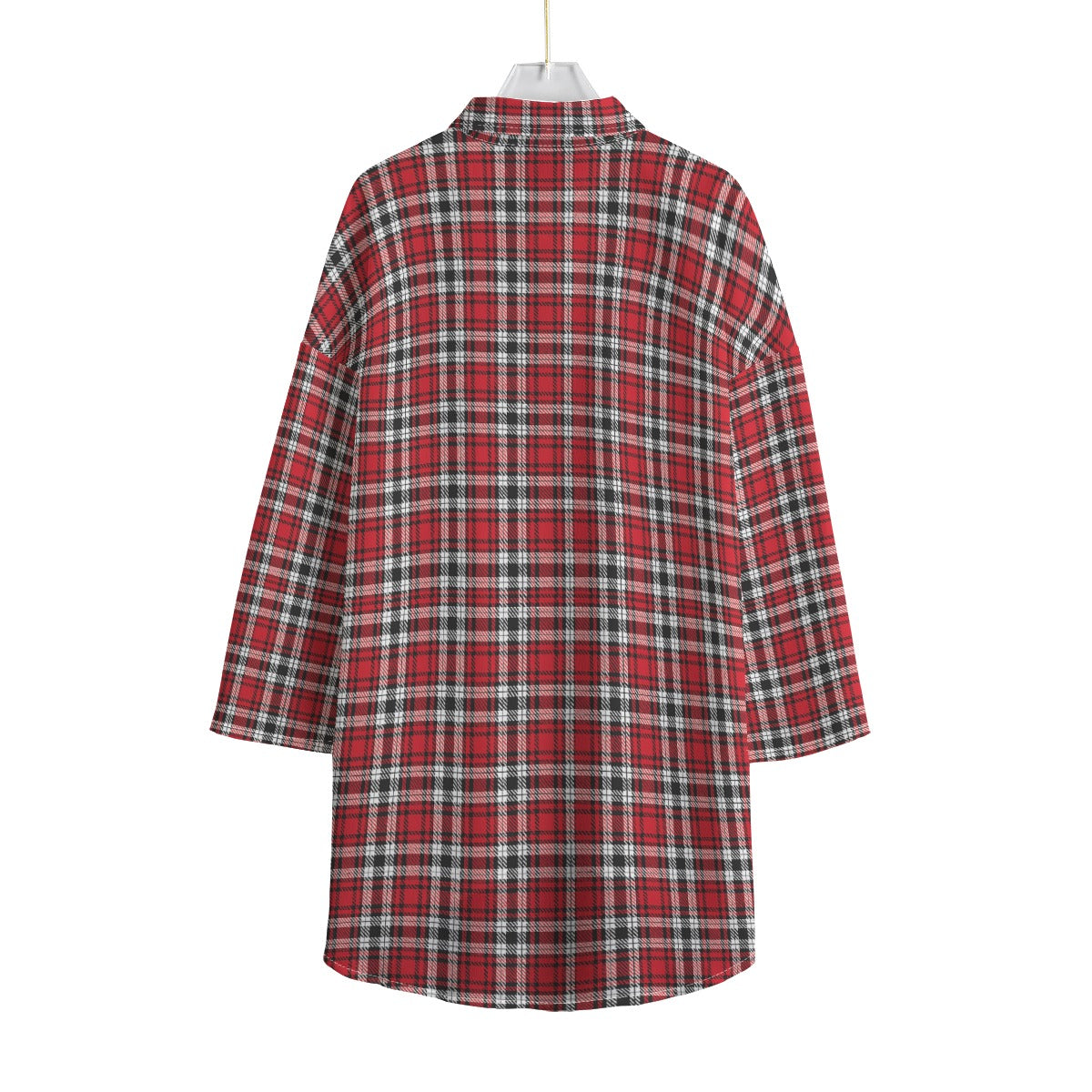 Louisville Tartan Plaid Cardinals Women's Chiffon Shirt With Elbow Sleeve