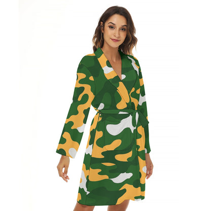Green Bay Football Game Day All-Over Print Women's Robe