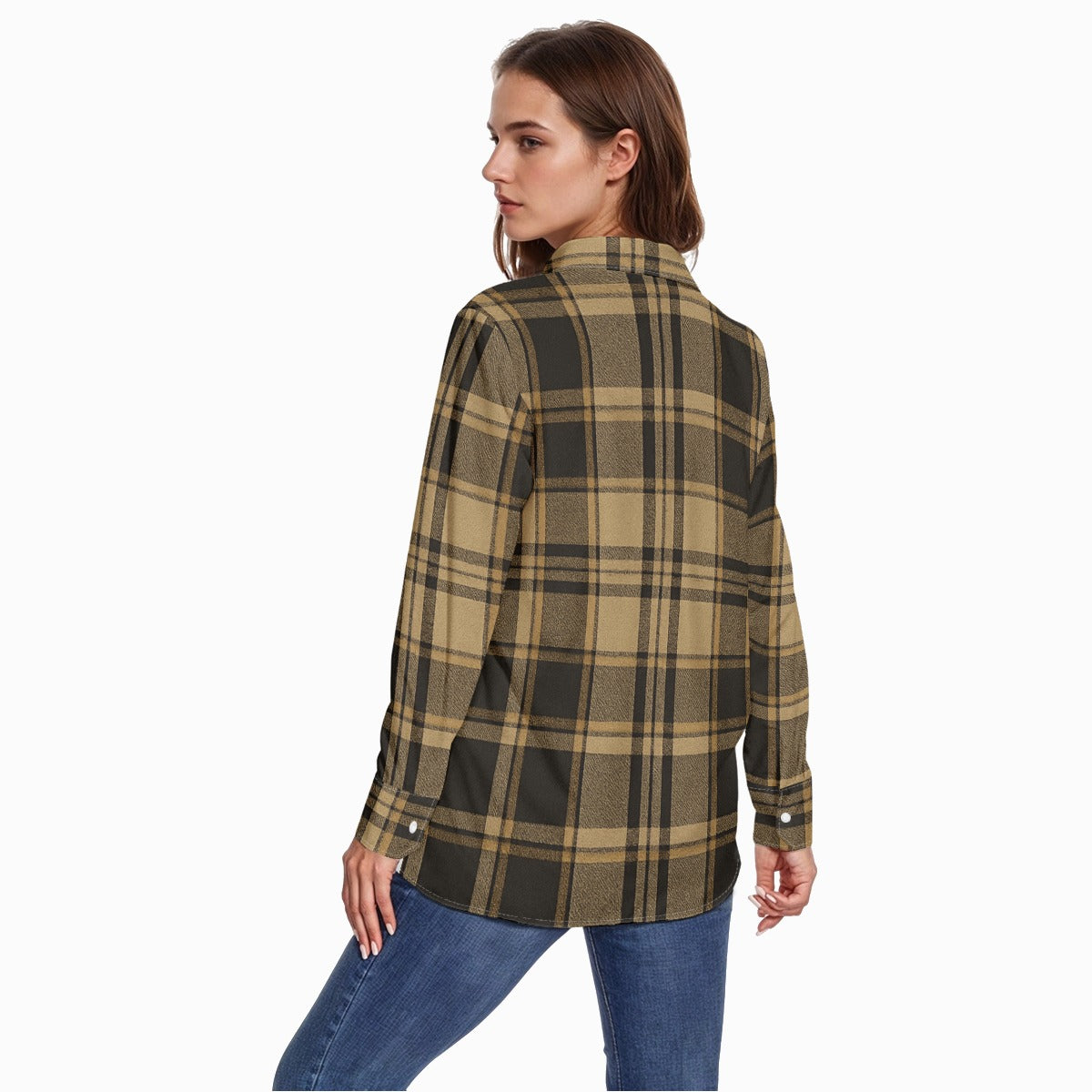 Colorado Tartan Plaid Women's Comfort Shirt With Button|125GSM Cotton