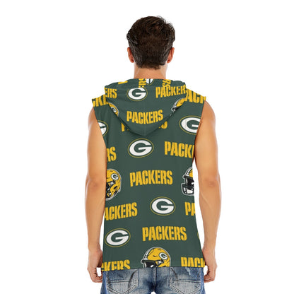 Green Bay Football Game Day All-Over Print Men’s Sleeveless Pullover Hoodie