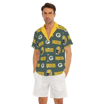 Green Bay Football Game Day All-Over Print Men's Deep V-neck Short Sleeve T-shirt