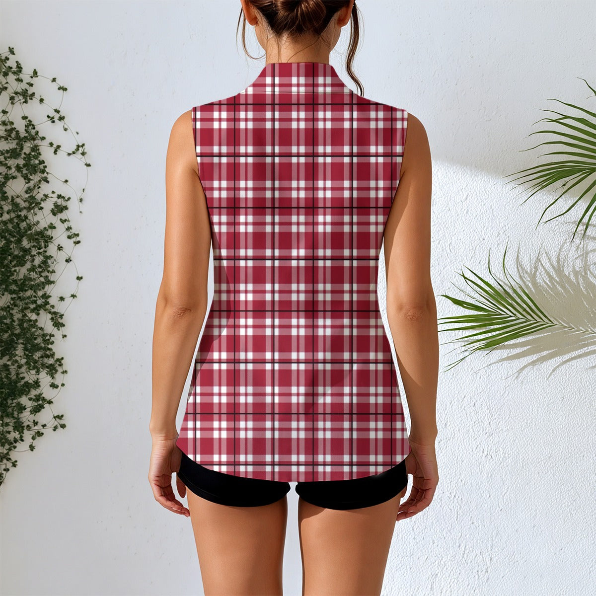 Alabama - Crimson Tide tartan plaid Women's Sleeveless Blazer-Style Vest