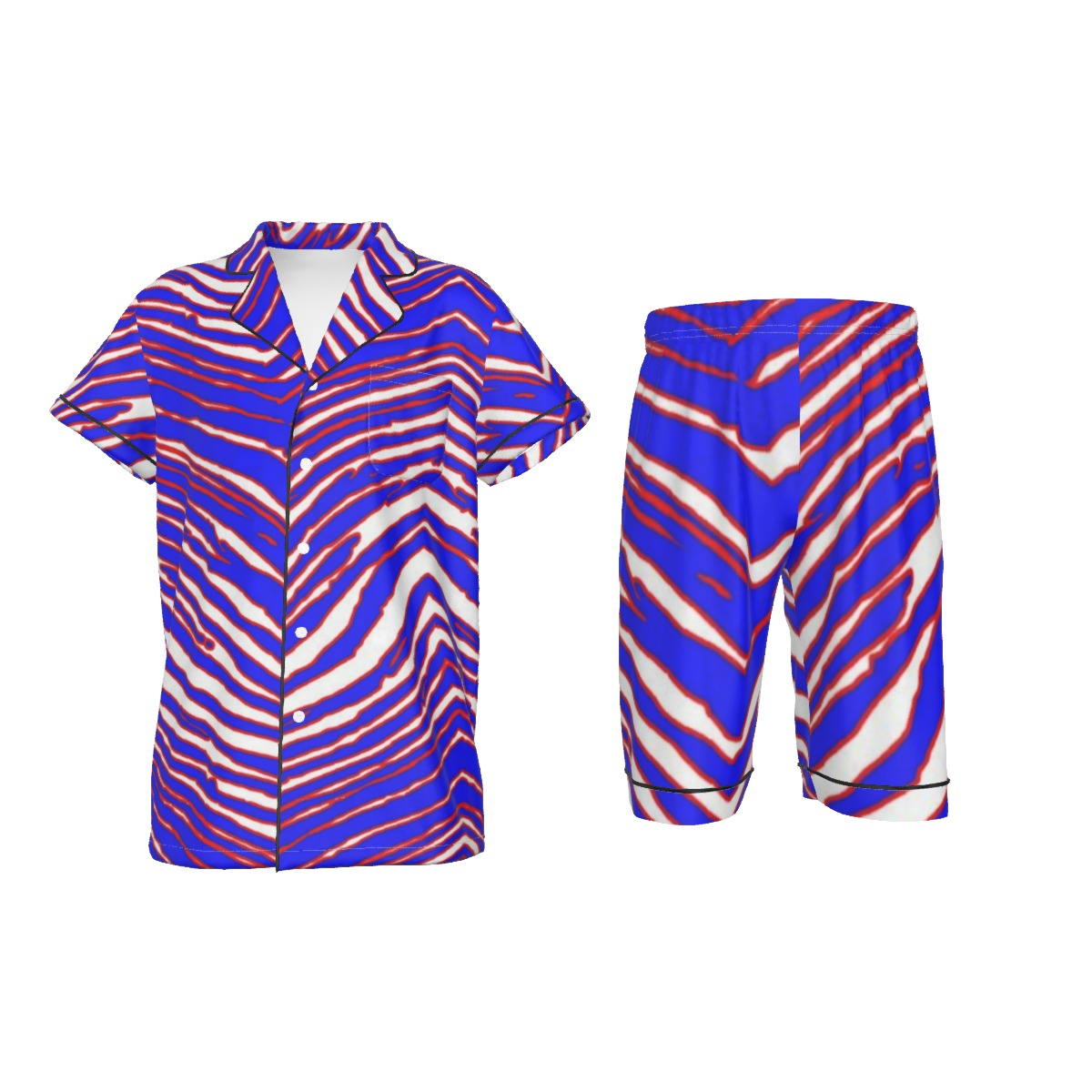Buffalo Bills Zubaz Kid's Imitation Silk Short Pajamas