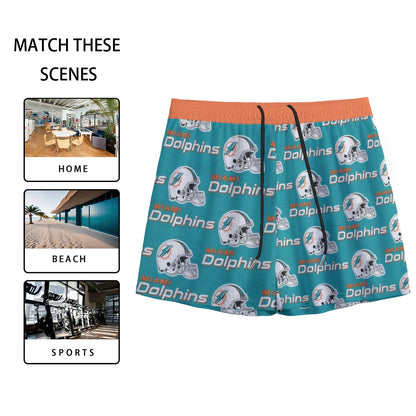 Miami Football Game Day All-Over Print Men's Mesh Shorts