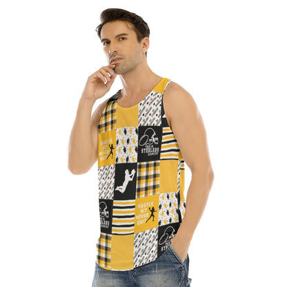 All-Over Print Men's Curved Hem Long Tank Top