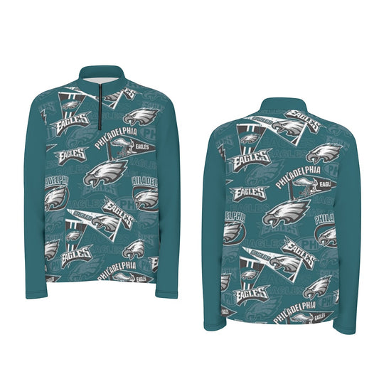 Philadelphia Football Game Day All-Over Print Men's Half Zip Pullover