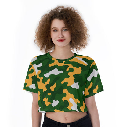Green Bay Football Game Day All-Over Print Cropped T-Shirt