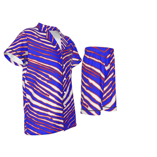 Buffalo Bills Zubaz Kid's Imitation Silk Short Pajamas