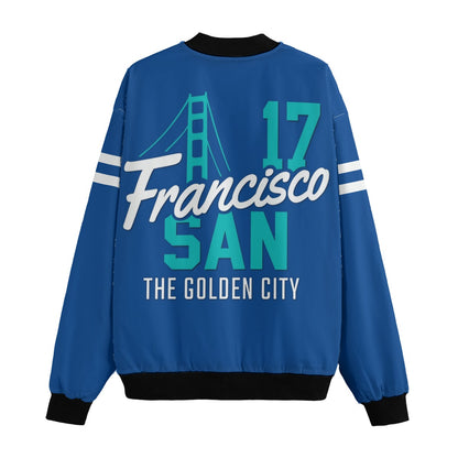 San Francisco The Golden City Fleece Bomber Jacket