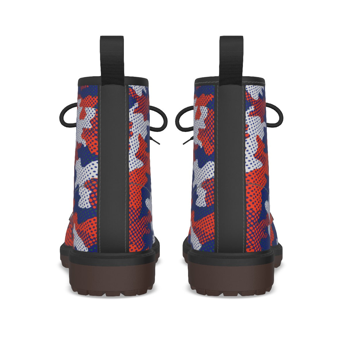 Urban Legend Florida Orange and Blue Camo Martin Short Boots – Gators-Inspired Streetwear for Game D