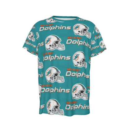 Miami Football Game Day All-Over Print Men's Round Neck Short Sleeve T-Shirt