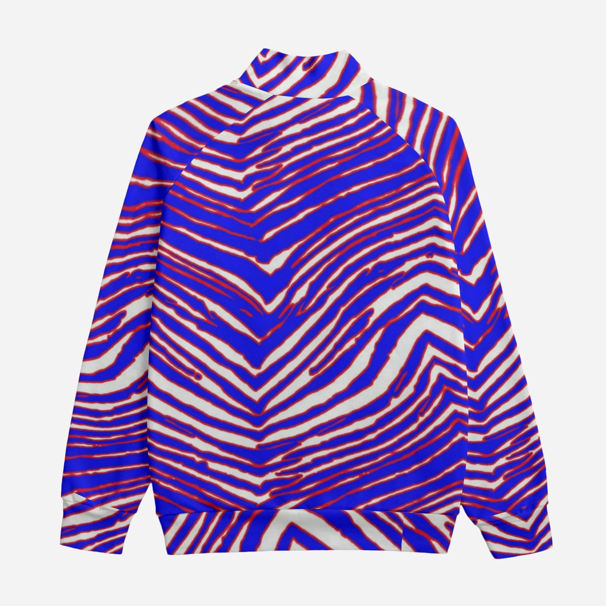 Buffalo Bills Zubaz Unisex Stand Up Collar Jacket With Raglan Sleeve | 310GSM Cotton