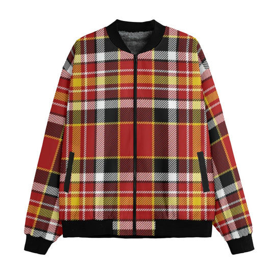 Royal Stewart the red classic tartan Fleece Bomber Jacket