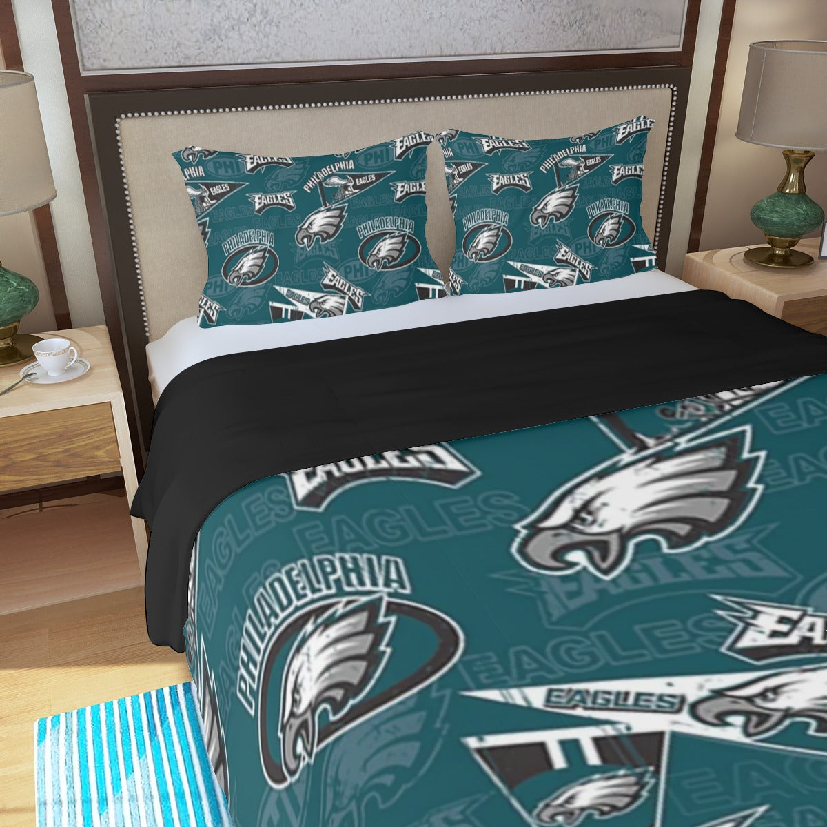 Philadelphia Football Game Day Three Piece Duvet Cover Set | Widened