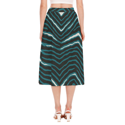 Philadelphia Football Game Day All-Over Print Women's Long Section Chiffon Skirt